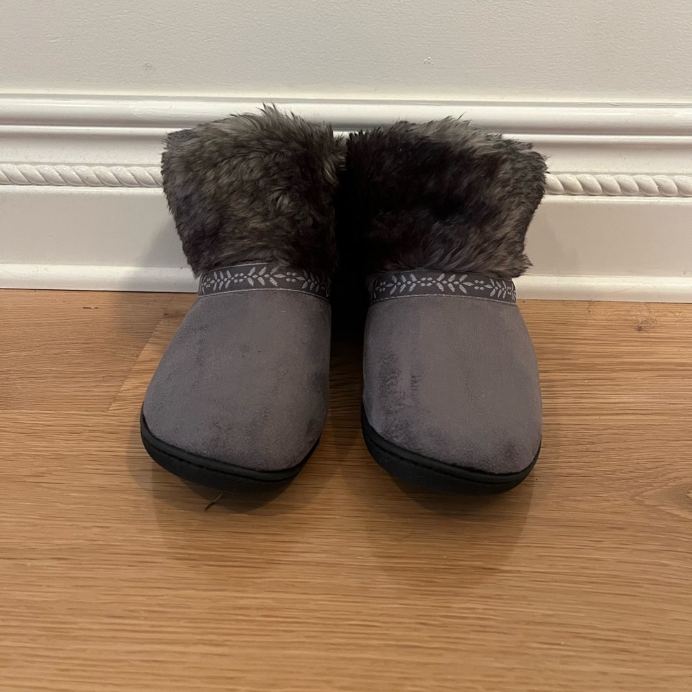 Isotoner Microsuede Boot Slippers - image 3
